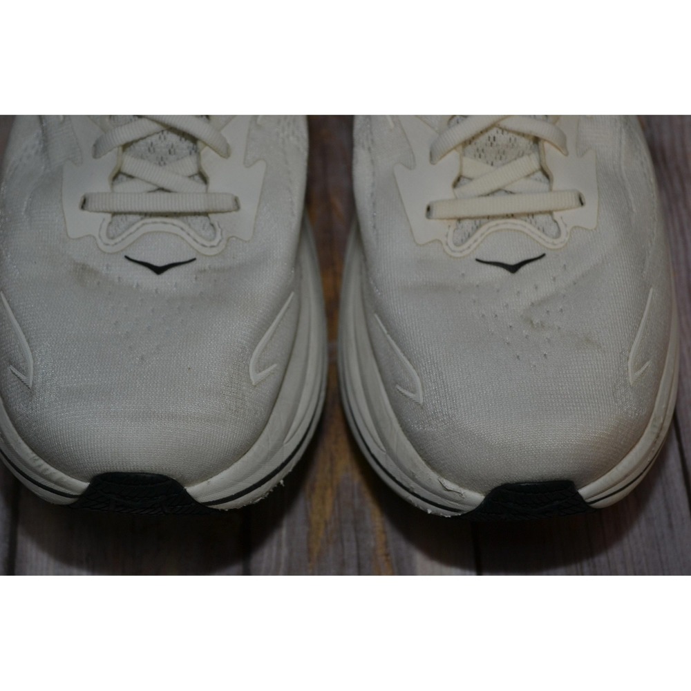 Hoka One One Clifton 10 Shoes Mens 11.5 D White Mesh Running Road GYM Sneakers - Picture 4 of 16